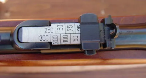 Tangent rear sight of a CZ 452